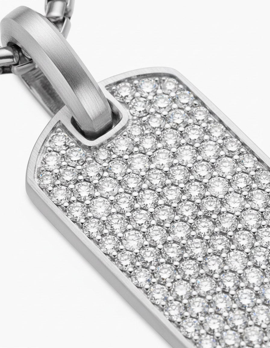 Cipher Pendant (Black/White Diamonds)