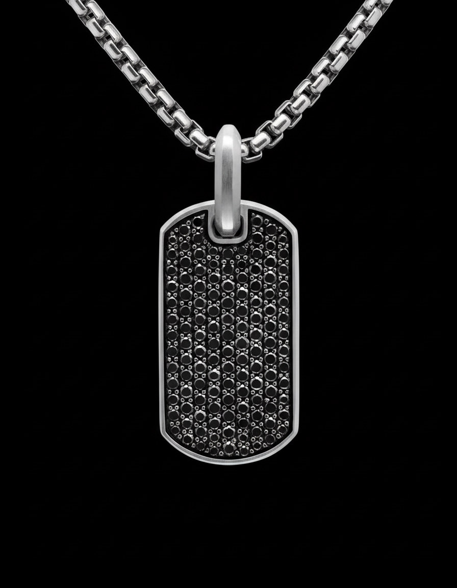 Cipher Pendant (Black/White Diamonds) thumbnail
