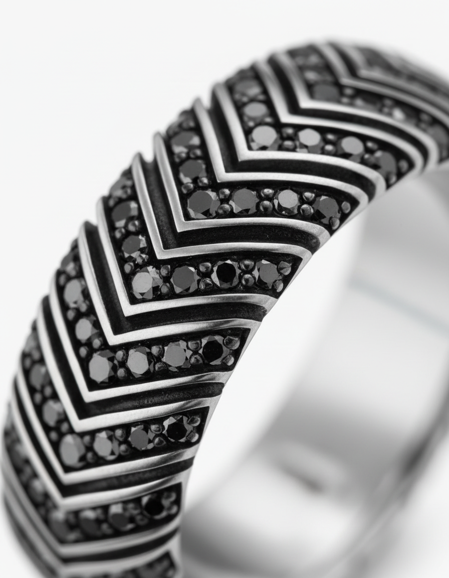 The Apex Ring (Chevron V Design)