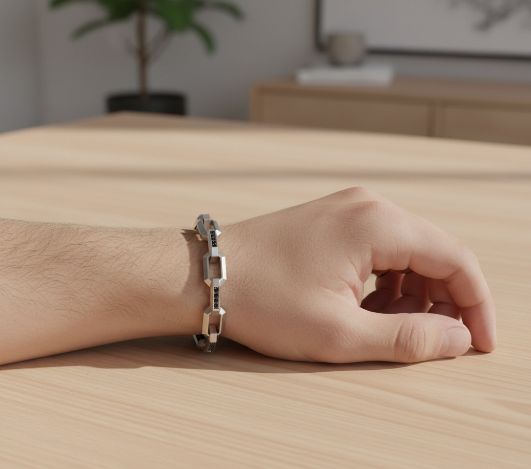 The Prime Bracelet (Clean, Sharp Black Diamond)