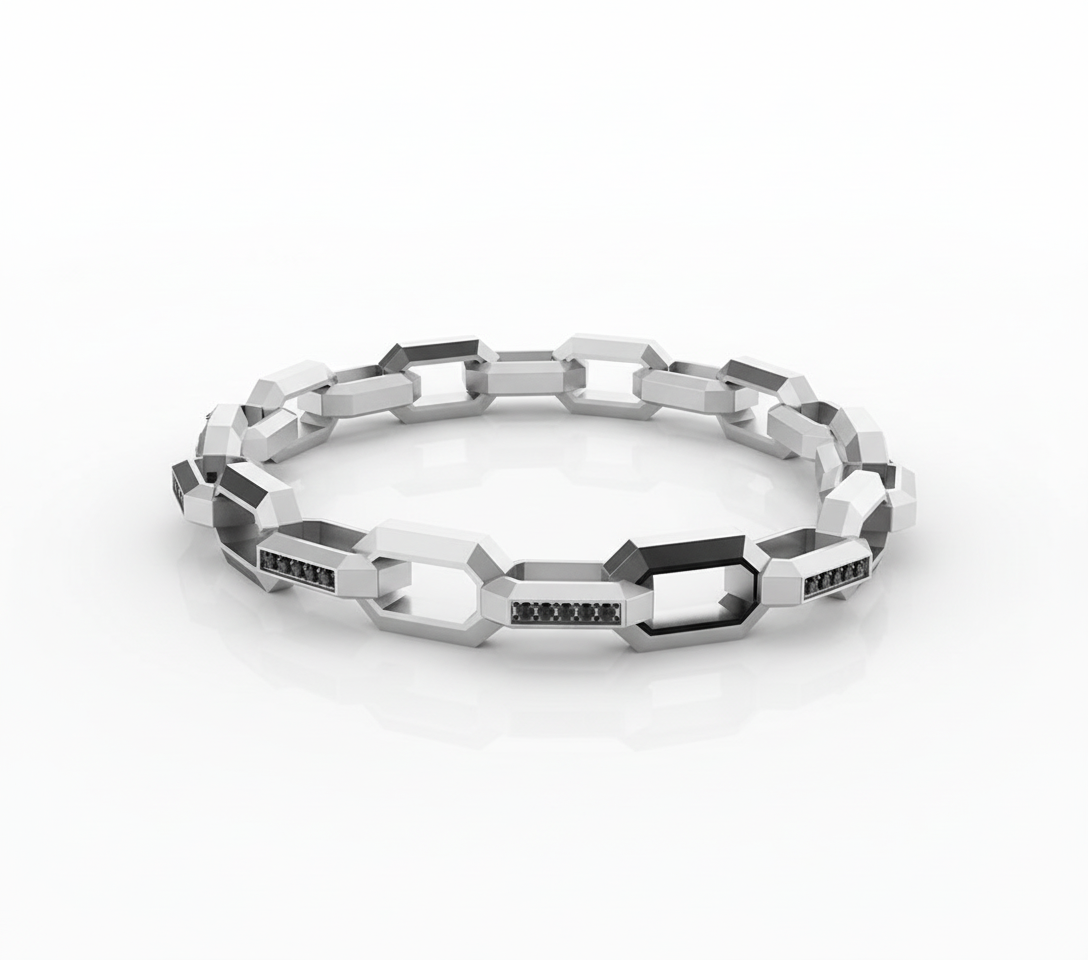 The Prime Bracelet (Clean, Sharp Black Diamond)