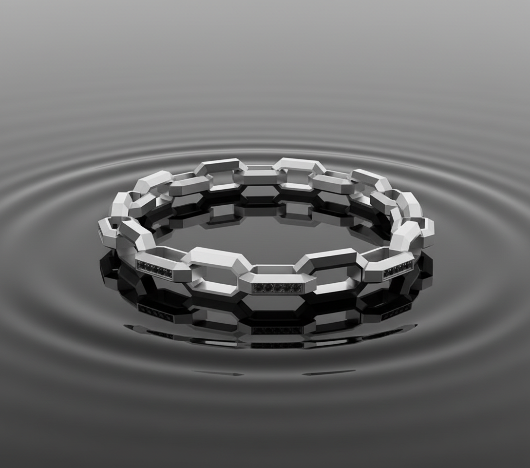 The Prime Bracelet (Clean, Sharp Black Diamond)