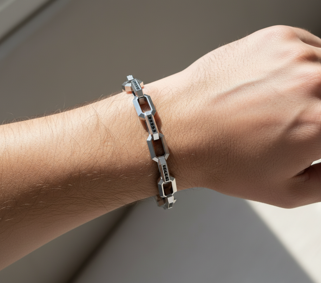 The Prime Bracelet (Clean, Sharp Black Diamond)