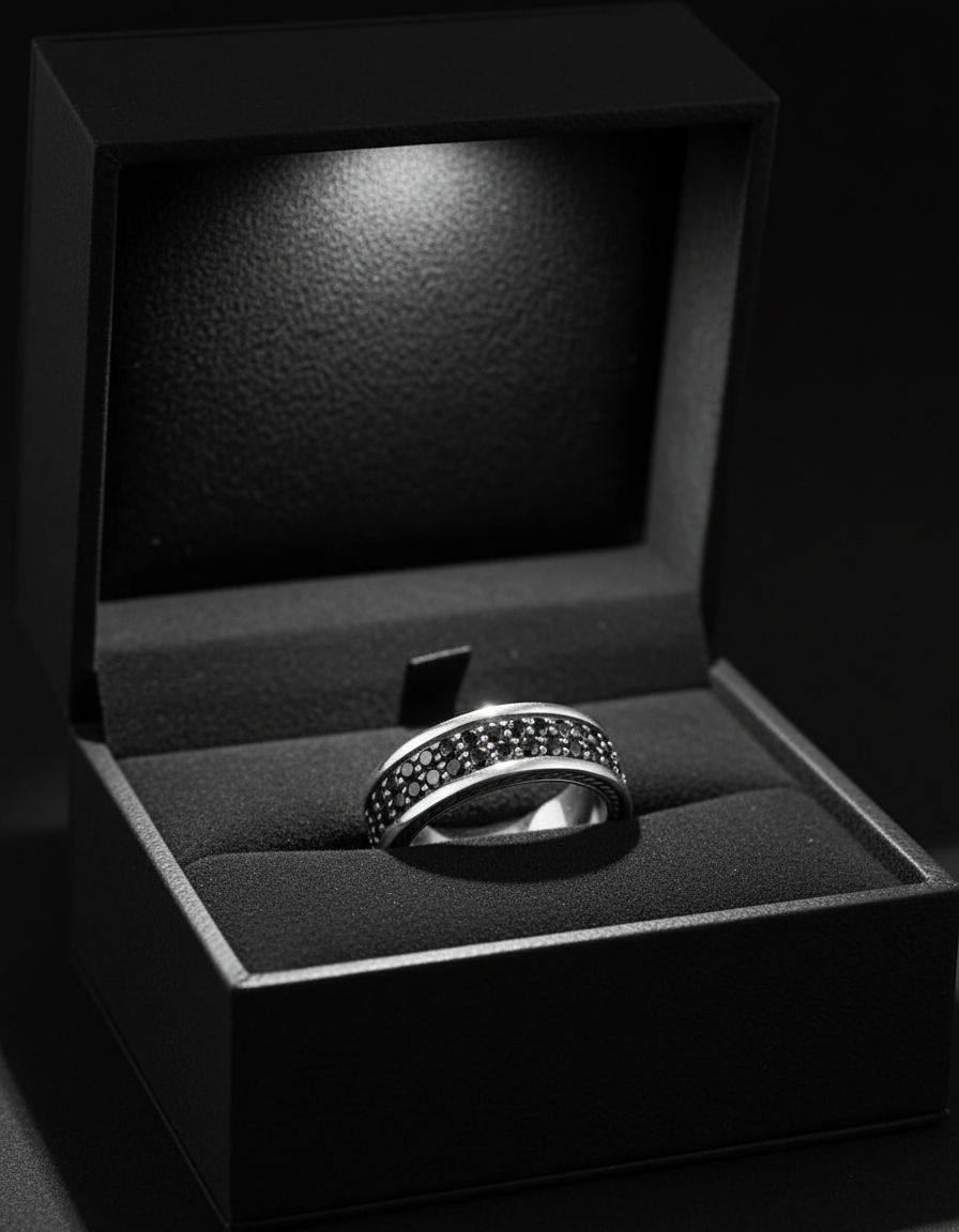 The Valor Band (2 Row Black Diamond Eternity Ring)