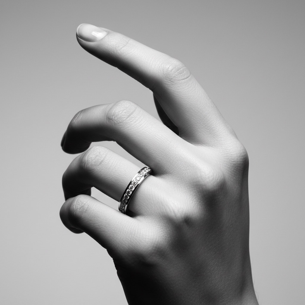 The Virtue Ring (1 Row White Diamond Eternity Ring)