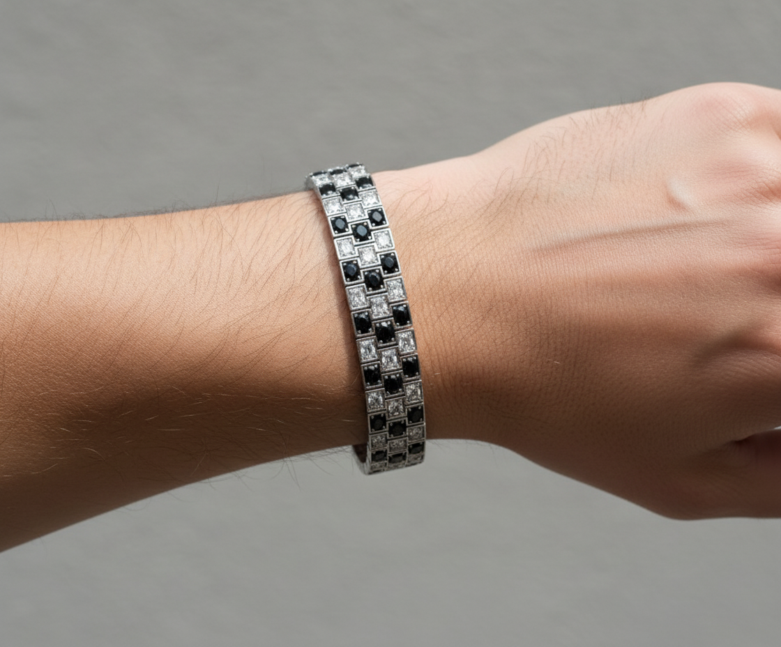 THREE LINE OVAL BRACELET