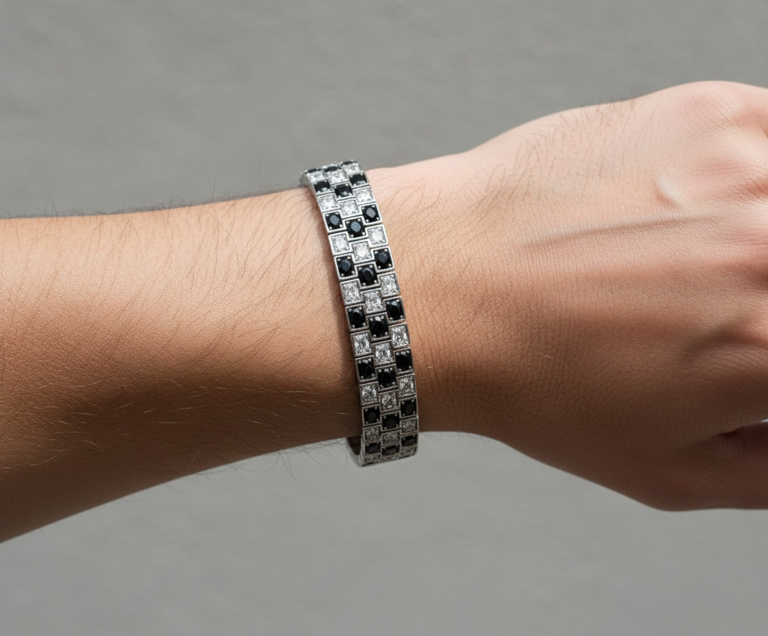 THREE LINE OVAL BRACELET